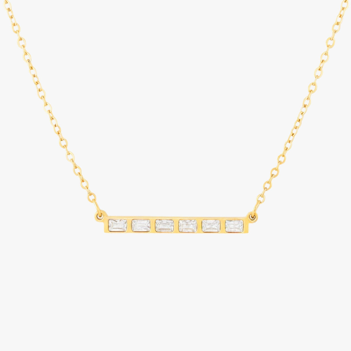 Baguette Line Necklace