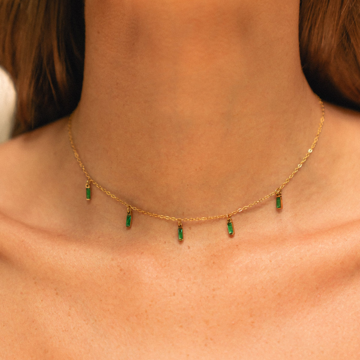 Rain of Emeralds Choker